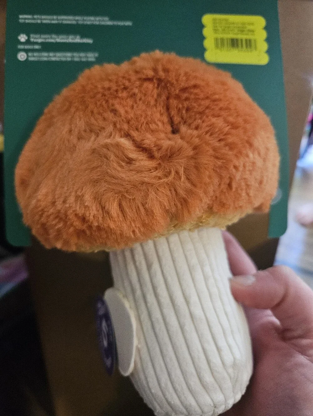 Boots and Barkley Tough Plush Dog Toy Mushroom: NEW